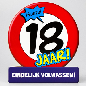 Wenskaarten - 18 Jaar Verkeersbord Wenskaarten - 18 Jaar Verkeersbord